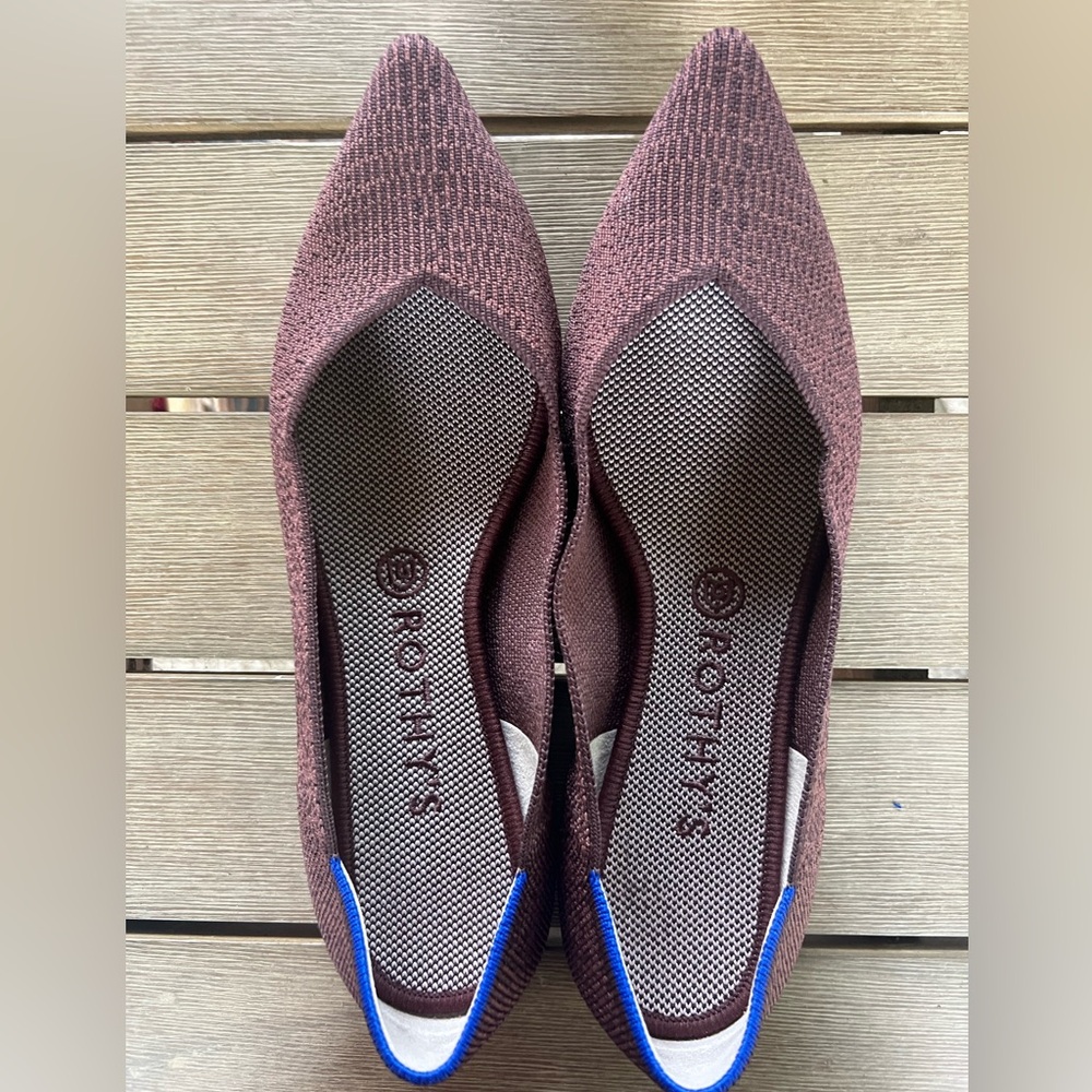 Rothy’s brown Points size 10- “Truffle Python”